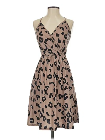 Pre-owned Unbranded Cocktail Dress In Brown