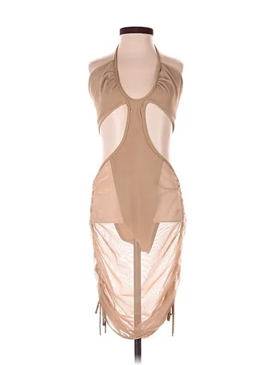 Pre-owned Unbranded Cocktail Dress In Brown