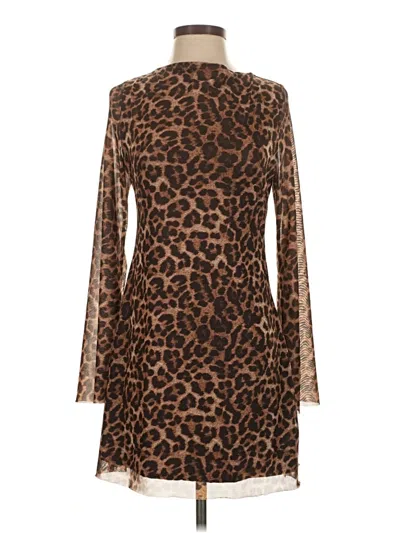 Pre-owned Unbranded Cocktail Dress In Brown