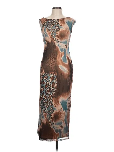 Pre-owned Unbranded Cocktail Dress In Brown
