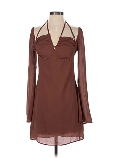 Pre-owned Unbranded Cocktail Dress In Brown