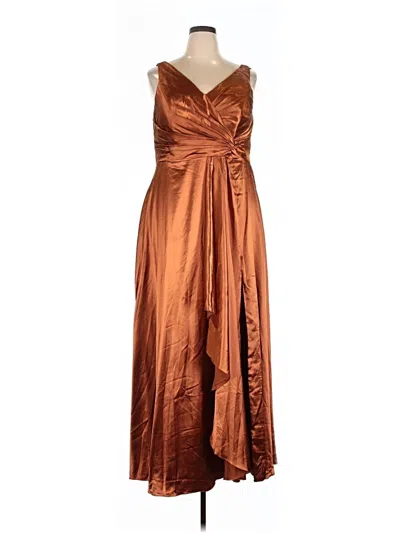 Pre-owned Unbranded Cocktail Dress In Brown
