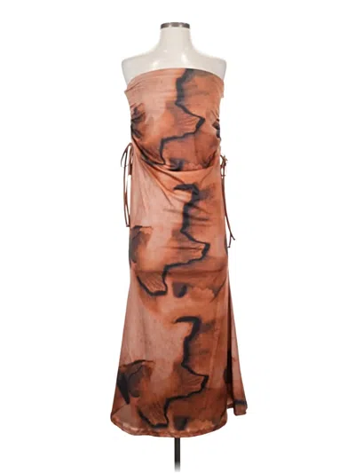 Pre-owned Unbranded Cocktail Dress In Brown