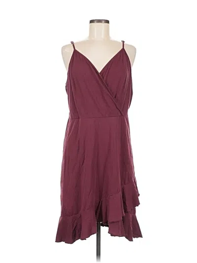 Pre-owned Unbranded Cocktail Dress In Burgundy
