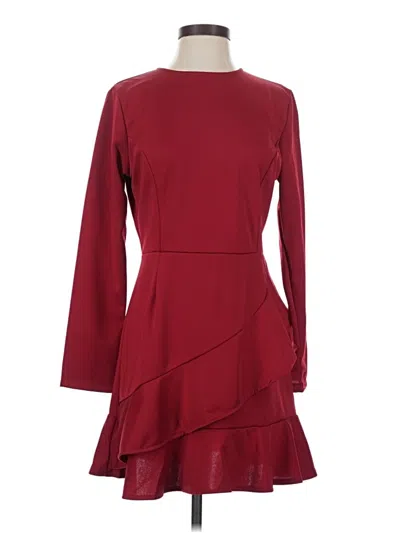 Pre-owned Unbranded Cocktail Dress In Burgundy