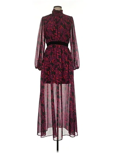 Pre-owned Unbranded Cocktail Dress In Burgundy