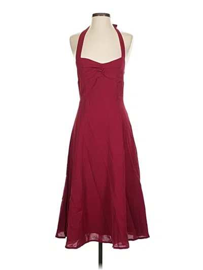 Pre-owned Unbranded Cocktail Dress In Burgundy