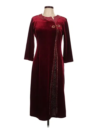 Pre-owned Unbranded Cocktail Dress In Burgundy