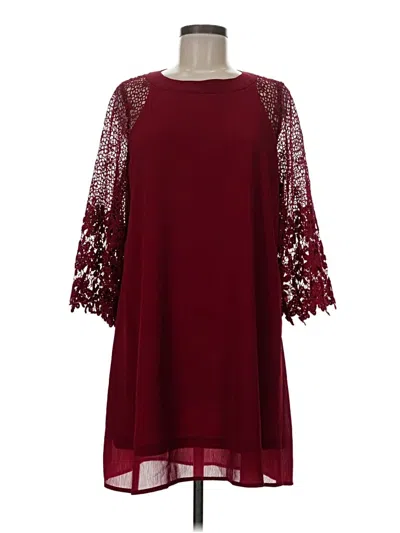 Pre-owned Unbranded Cocktail Dress In Burgundy