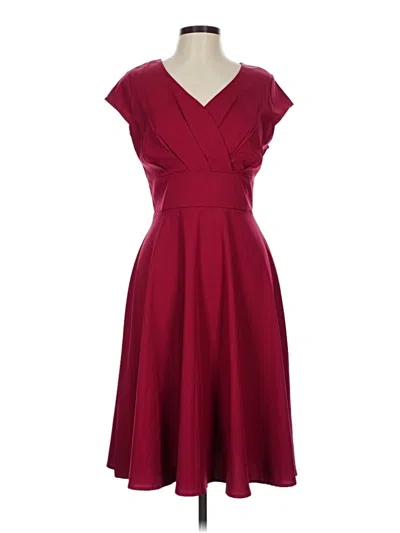 Pre-owned Unbranded Cocktail Dress In Burgundy