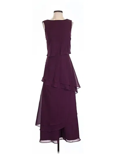 Pre-owned Unbranded Cocktail Dress In Burgundy