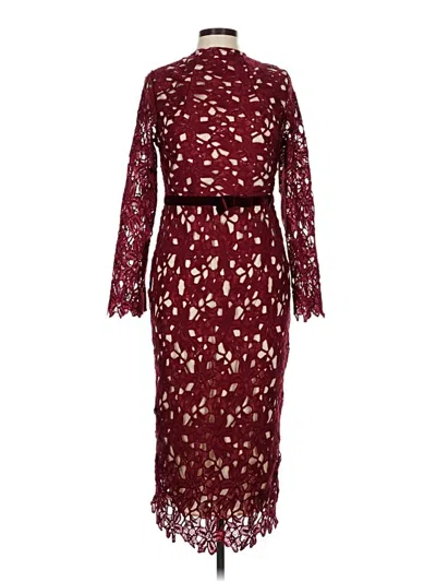 Pre-owned Unbranded Cocktail Dress In Burgundy