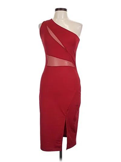 Pre-owned Unbranded Cocktail Dress In Burgundy