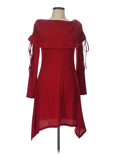 Pre-owned Unbranded Cocktail Dress In Burgundy