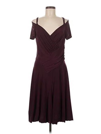 Pre-owned Unbranded Cocktail Dress In Burgundy