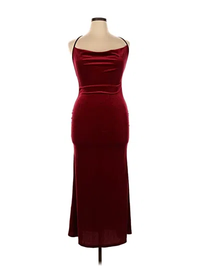 Pre-owned Unbranded Cocktail Dress In Burgundy