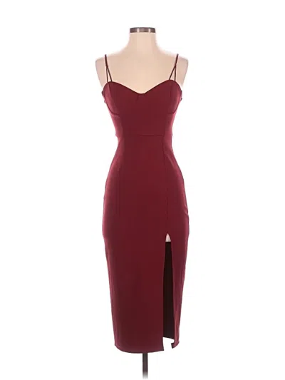 Pre-owned Unbranded Cocktail Dress In Burgundy