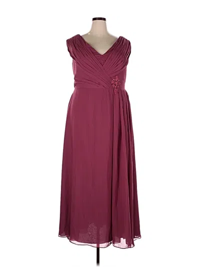 Pre-owned Unbranded Cocktail Dress In Burgundy