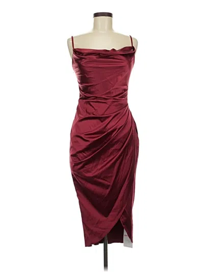Pre-owned Unbranded Cocktail Dress In Burgundy