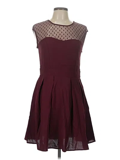 Pre-owned Unbranded Cocktail Dress In Burgundy