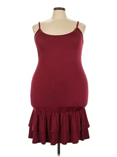 Pre-owned Unbranded Cocktail Dress In Burgundy