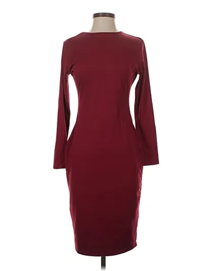 Pre-owned Unbranded Cocktail Dress In Burgundy