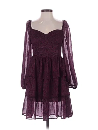 Pre-owned Unbranded Cocktail Dress In Burgundy