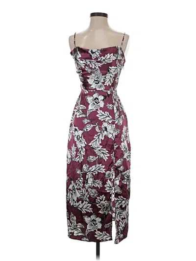 Pre-owned Unbranded Cocktail Dress In Burgundy