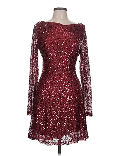 Pre-owned Unbranded Cocktail Dress In Burgundy