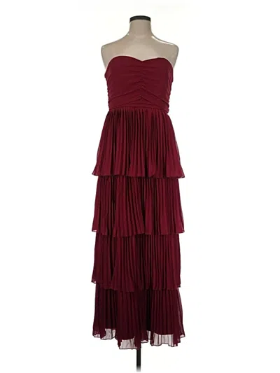 Pre-owned Unbranded Cocktail Dress In Burgundy