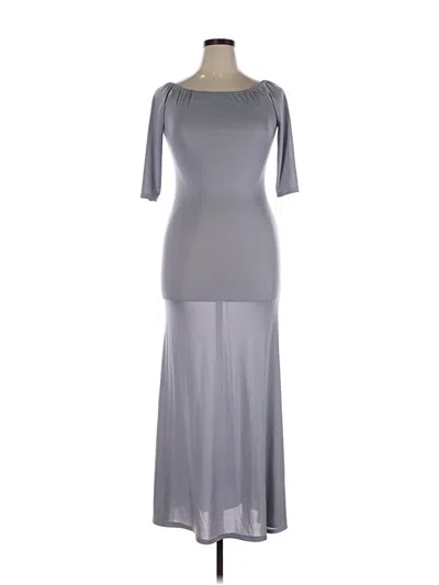 Pre-owned Unbranded Cocktail Dress In Gray