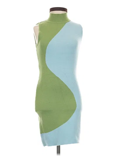 Pre-owned Unbranded Cocktail Dress In Green