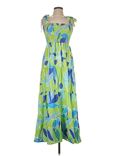 Pre-owned Unbranded Cocktail Dress In Green