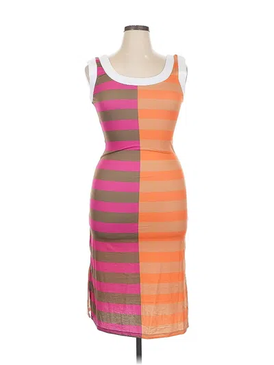 Pre-owned Unbranded Cocktail Dress In Orange