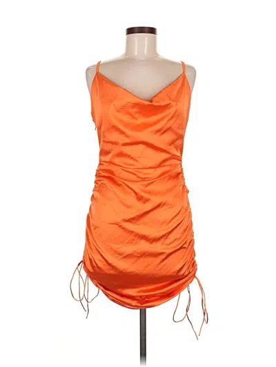 Pre-owned Unbranded Cocktail Dress In Orange