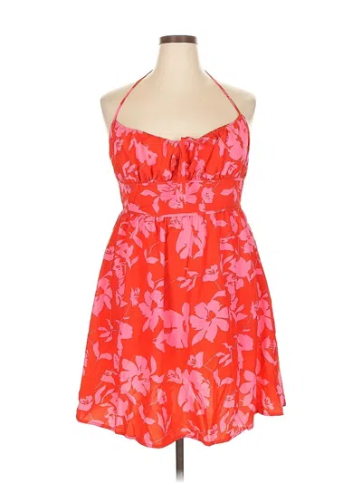 Pre-owned Unbranded Cocktail Dress In Orange