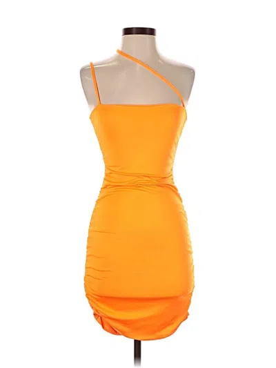 Pre-owned Unbranded Cocktail Dress In Orange