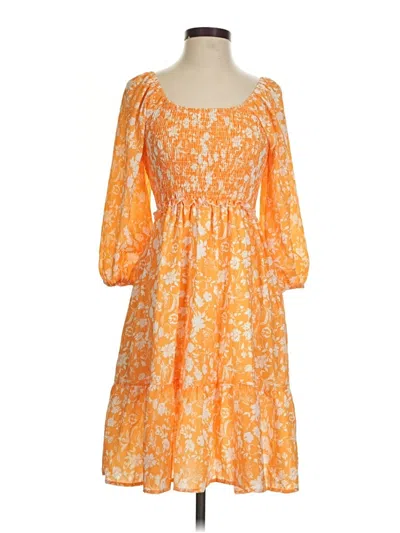 Pre-owned Unbranded Cocktail Dress In Orange