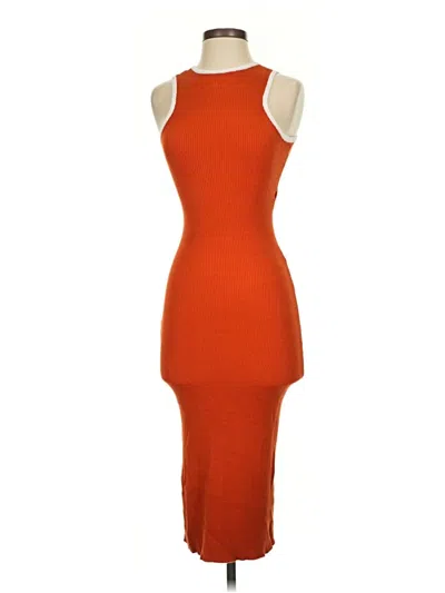 Pre-owned Unbranded Cocktail Dress In Orange