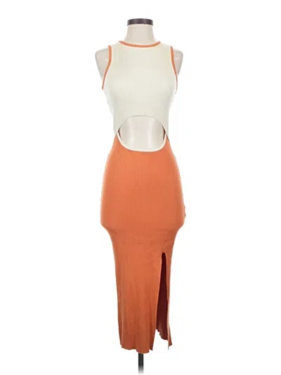Pre-owned Unbranded Cocktail Dress In Orange