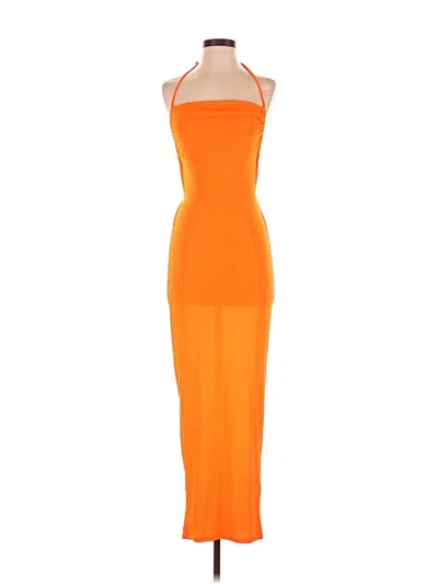 Pre-owned Unbranded Cocktail Dress In Orange