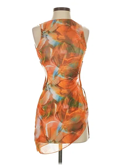 Pre-owned Unbranded Cocktail Dress In Orange