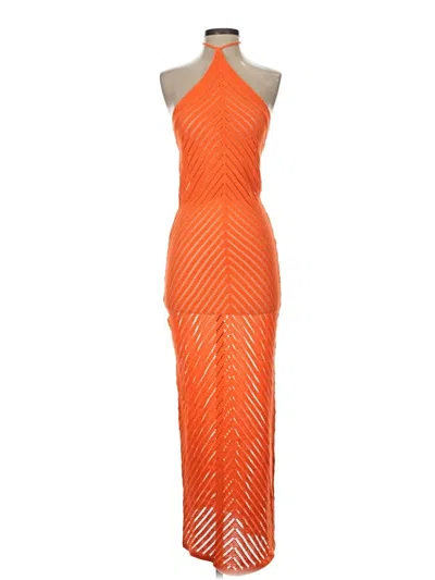 Pre-owned Unbranded Cocktail Dress In Orange