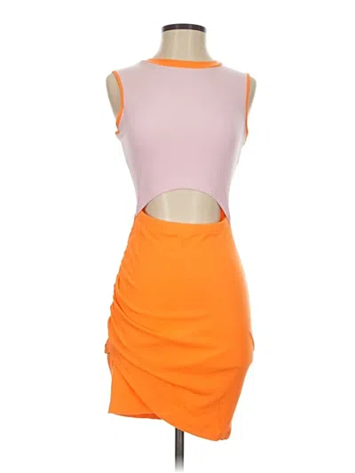 Pre-owned Unbranded Cocktail Dress In Orange