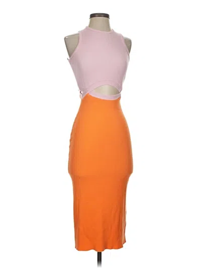 Pre-owned Unbranded Cocktail Dress In Orange