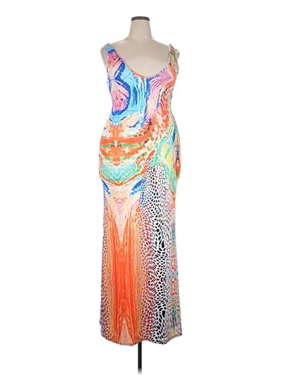 Pre-owned Unbranded Cocktail Dress In Orange