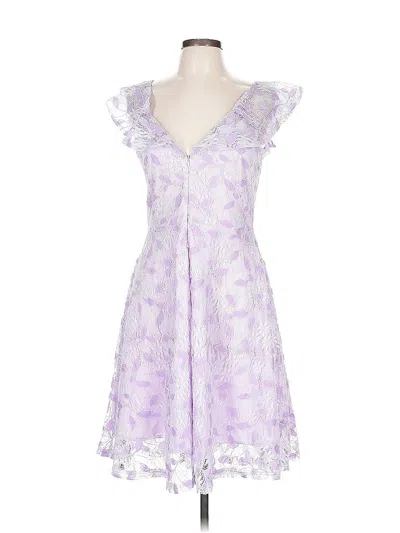 Pre-owned Unbranded Cocktail Dress In Purple
