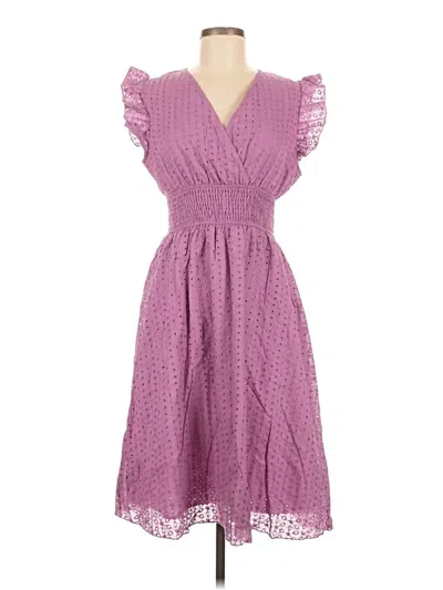 Pre-owned Unbranded Cocktail Dress In Purple