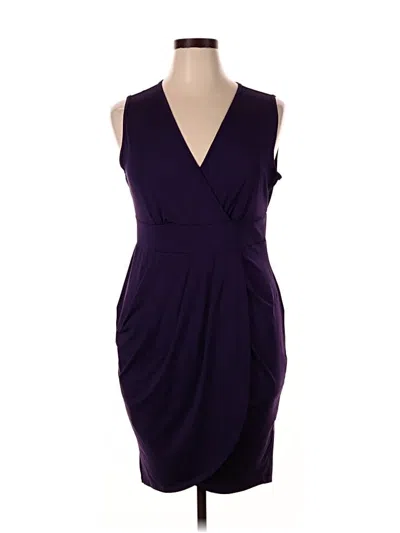 Pre-owned Unbranded Cocktail Dress In Purple
