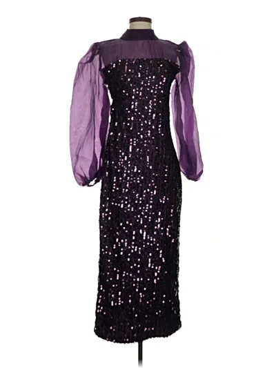 Pre-owned Unbranded Cocktail Dress In Purple
